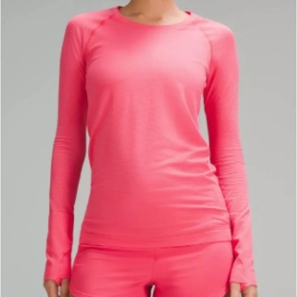 Lululemon Athletica Glaze Pink Swiftly Tech Long Sleeve Shirt 2.0 Hip Length - Picture 1 of 5